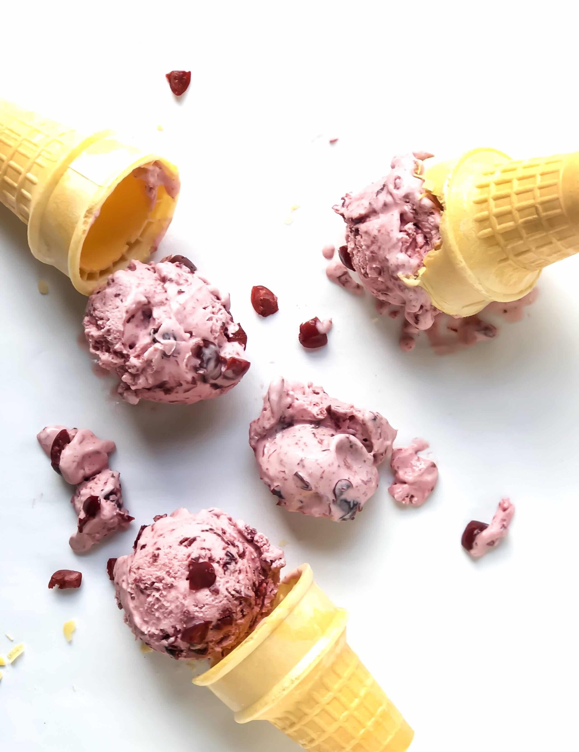 Homemade sour cherry ice cream Kate the baker