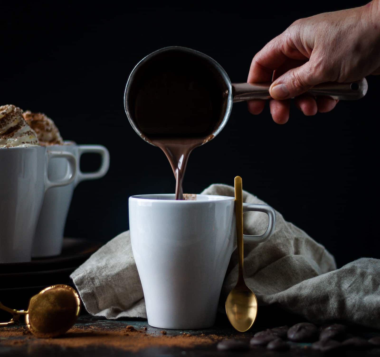 Rich and decadent tahini hot chocolate recipe you will love.
