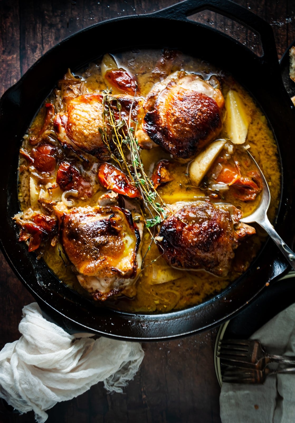 Vinegar braised chicken Kate the baker